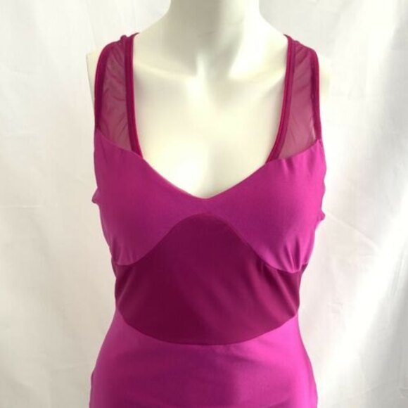 Dress the Population Mini Dress Pink Illusion Mesh Inserts L - Picture 8 of 10